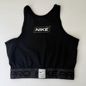 Nike Pro Dri-FIT black Graphic Crop Tank women’s size M